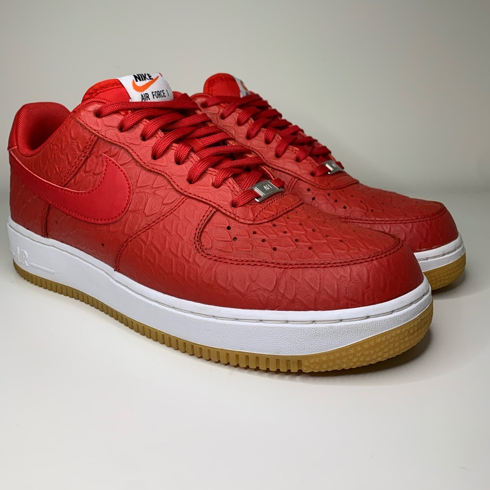 💥Nike Air Force 1 Low Croc and Gum Red💥